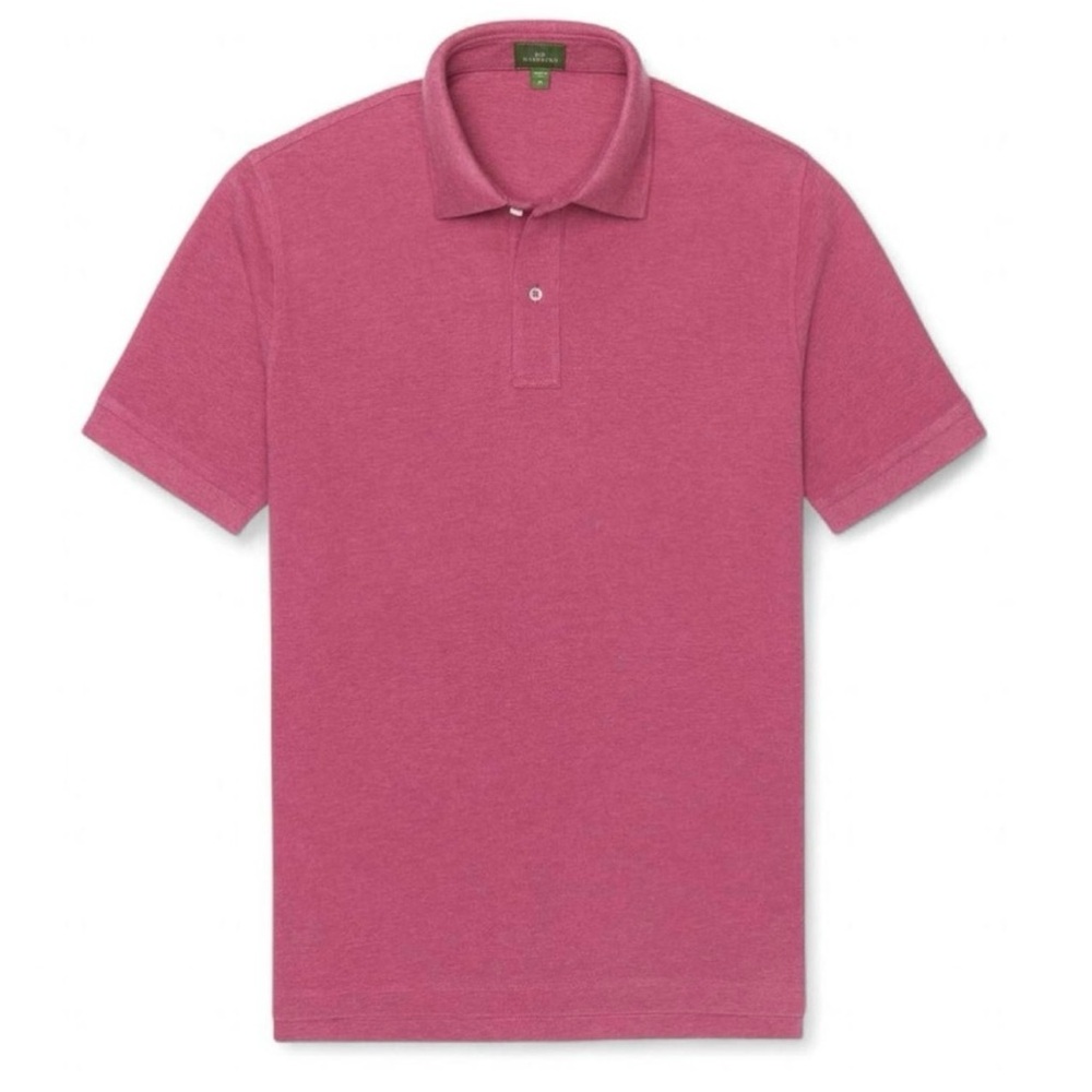 NWOT! Sid Mashburn Court Polo Shirt Pima Pique Size M Heather Berry Pink Golf
